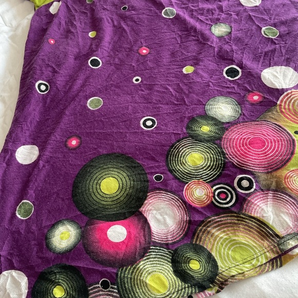 Whimsical Purple and Green Summer Dress - Picture 7 of 9